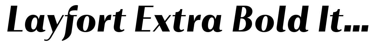 Layfort Extra Bold Italic